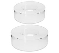 ADOCARN 2pcs round Shaped Acrylic Buffet Table Cake Stands with Creative Fillings and Lightweight Design for Wedding Dessert Shops Display