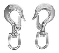 ADOCARN 2pcs Stainless Steel Cargo Lifting Hooks with Strong Bearing Capacity and Anti-Slip Design, Sturdy Heavy Duty Hooks for Construction and Shipping Applications
