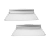 ADOCARN 2pcs Stainless Steel Oven Drip Pan Nonstick Toaster Oven Crumb Tray Replacement Compatible with Galanz Kwsj-fn Metal Oil Spill Catch Tray for Baking BBQ Grill Air Fryer Cleaning