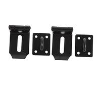 ADOCARN 2Pcs Stainless Steel Right Angle Door Hasp Locks Heavy Duty Padlock Latch for Cabinets Gates Barn Doors Multi Fixing Scratch and Heat Resistant Security Buckle