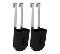 ADOCARN 2pcs Tank Tablet Holder Hanging Rack Stainless Steel Abs Plastic Stable Fit Enhanced Protection Bathroom Toilet Tank Cleaning Tablet Bracket Organizer