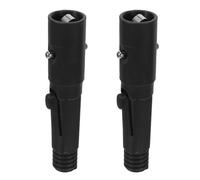 ADOCARN 2pcs Threaded Broom Handle End Caps, Replacement Pole Adapter for Telescopic Mop Extension Rod, Compact Design with Plastic and Iron Material, Fits Mop Heads for Home Surface
