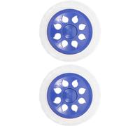 ADOCARN 2pcs Trolley Wheels Replacements Stable Rubber Foam Caster Wheels with Stable Structure Design Easy Installation Blue for Shopping Cart Transport