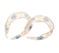 ADOCARN 2pcs Vintage Floral Headband for Women Wide Padded Hair Accessories Embroidered Lace for Spa Days Washing Face and Everyday Use Unique Boho Style for Teachers and Girls