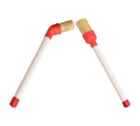 ADOCARN 2pcs Wheel Scrubber Brushes for Vehicle Tires, Compact and Portable Car Tire Grease Brushes with Wooden and Plastic Handles, for Car Owner Tool Kit and On-the-go Cleaning