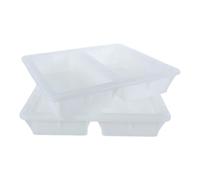 ADOCARN 2pcs White Plastic Cement Brick Mold with Quickconnect Mechanism and Easy Demolding for Residential Settings Square Patio Brick Shaping Mould for Outdoor Paving and Segmented