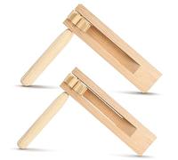 ADOCARN 2pcs Wooden Hand Percussion Ratchet Noise Makers for Boy Girl Musical Rhythm Instrument for Early Education Sensory Play and Fun Indoor Outdoor Activities
