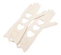 ADOCARN 2pcs Wooden Mitten Gloves Display Model for Knitted Gloves DIY Hand-Knitting Projects Reusable Beige Support Coloring and Drawing Gift for Relatives and Friends