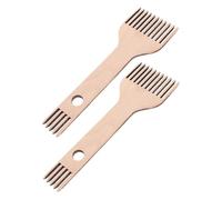 ADOCARN 2pcs Wooden Weaving Comb for Loom Dual-Head Design, Portable and User-Friendly Operation, for DIY Projects and Home Environments, for Beginners and Experts in Yarn Craft