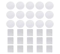ADOCARN 30pcs DIY Eyeshadow Magnet Palette Metal Stickers Rectangular round Shape for Eyeshadow Palette Accessories