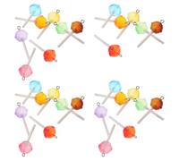 ADOCARN 30pcs Resin Pendants: Lovely Sweet Dessert Dangle Charms Links Hanging Ornament Fruit Pendants for Key Chains Bracelet Necklace Jewelry Making