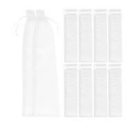 ADOCARN 30pcs White Organza Drawstring Fan Storage Bags with Smooth Drawstring Design, Easy to Carry Small Pouches for Festival Wrapping and Graduation Festival Gift Bags