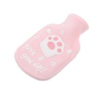 ADOCARN 350ml Pink Hot Water Bag with Flannel Cover, Creative and Convenient Water Injection Warm Bag for Winter Use, Soft and Attractive Hand Warmer for Relief