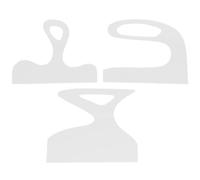 ADOCARN 3Pcs Acrylic Cutting Board Handle Templates Transparent Woodworking Charcuterie Board Stencils with High Transparency for Precise Shape Tracing and Efficient Kitchen Crafting