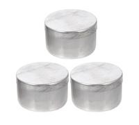 ADOCARN 3pcs Aluminum Laboratory Weighing Holder Boxes with Smooth Surface and Easy to Use Design, for Soil Sampling and Laboratory Experiments, Sturdy Silver Material for Accurate