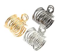 ADOCARN 3pcs Claw Clip for Women Stylish Ponytail Holders Gold Silver and Black Durable Hair Clips for Daily Use Special Occasions and Active Lifestyles