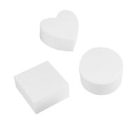 ADOCARN 3pcs Foam Cake Dummies Set - 4-inch, Heart, and Square Shapes - 5cm High Cake Decorating Practice Molds for Wedding Display and Bakery Craft