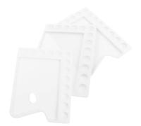 ADOCARN 3Pcs Large 13-Compartment Square Plastic Paint Palette Set Thickened Mixing Board for Watercolor Acrylic Pigment Trays Art Supplies for Students and Artists