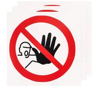 ADOCARN 3pcs No Entrance Warning Sign Stickers, Self-adhesive round Vinyl Decals 100mm Diameter, Security Caution Label for Industrial Safety and Restricted Areas