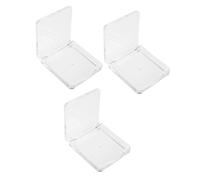 ADOCARN 3pcs Square Empty Makeup Container for Blush and Eyeshadow Versatile Organizer Box Small Cosmetic Storage Lid for Makeup Artists and Beauty Enthusiasts