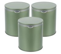 ADOCARN 3pcs Tinplate Tea Canisters for Dried Teas and Fruits with Airtight Sealed Lid Smooth Surface and Good Gloss for Store Or Party Storage
