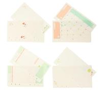 ADOCARN 4 Books of Replaceable Binder Paper A6 Loose Leaf Writing Pads with Assorted Colours Dowling Paper for Taking Notes and Office Use, Easy to Organise Daily Accessory
