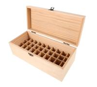 ADOCARN 40grids Wooden Essential Oil Organizer Box Pine Display Case for Aromatherapy Compact Essential Oil Holder for Easy Organization and Storage Any Space