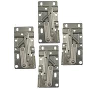 ADOCARN 4pcs 45 Degree Spring Hinges for Cabinets, Iron Material, Easy to Install and Rust-Resistant, for Repairing Worn-Out Furniture and DIY Crafts, Silver Finish