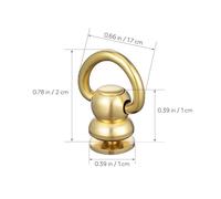 ADOCARN 4pcs Brass D Rings for Purse Straps and Dog Collars, Vintage Decorative Attachment Points, Solid Brass Material, Elegant Gold Finish, for Purse Making and Handbag Accessories