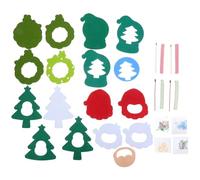 ADOCARN 4Pcs DIY Non-woven Christmas Tree Hanging Pendants Mini Santa Claus Wreath Christmas Tree Ornament for Home Xmas Festive Party Decoration