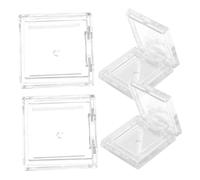 ADOCARN 4Pcs Empty Eyeshadow Pans Square Palette Makeup Containers with Lid Lightweight Plastic Multi-Purpose Cosmetic Storage for Women Makeup Wherever and Whenever