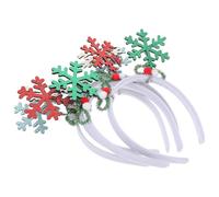 ADOCARN 4pcs Glitter Snowflake Tiara Hairbands Christmas Snowflake Headbands Headpiece Hair Clip Xmas Party Accessories Winter Gatherings Costume Decorations