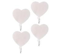 ADOCARN 4pcs Heart Shaped Wall Hooks Wooden Mount Coat and Towel Hangers with Nonslip Hold and Comfortable Touch for Kitchen and Living Room Decor