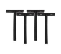 ADOCARN 4pcs Heavy Duty Iron Floating Shelf Brackets Predrilled Holes, 6 Inch Wall Mounted L Brackets for DIY Projects and Bathroom, Minimalist Industrial Style Support
