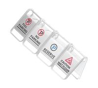 ADOCARN 4pcs Miniature Traffic Sign Models Educational Road Signs for Safe Portable Playset for Cognitive Learning for Parent Interaction Go Fun