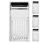 ADOCARN 4PCS Nail Art Tool Tray: Stainless Steel Storage Tray - Pedicure Instrument Sterilization Dish for Lab Salon Instruments