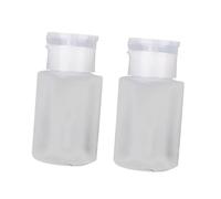 ADOCARN 4pcs Nail Polish Remover Pump Bottles Clear Press Dispenser Containers for Nail Cleaner Storage Portable Hand Pump Bottles for Home and Travel Use