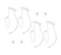 ADOCARN 4pcs Replacement Acoustic Coil Tubes for Two-way Radio Earpieces, Low Profile Communication Earpiece Tubes Compatible with Kenwood Headsets for Outdoor and Security Use