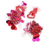 ADOCARN 4pcs Sequin Heart Hair Clips Glitter Cupid Hair Barrettes for Valentine Day for Boy Girl and Teens Alligator Clips for Party Favors and Special Occasions