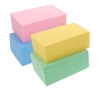 ADOCARN 4pcs Square Bath Sponges for Shower Soft Sponge Material, Reusable Full Body Exfoliation Scrubbers in Family-Friendly Colours for Daily Bath Use