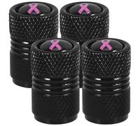 ADOCARN 4pcs Tyre Valve Caps Valve Caps for Car Tire Black Aluminium Alloy Simple Style Use Protect Stem Automotive Accessory