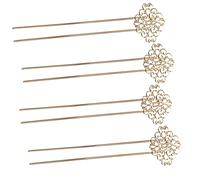 ADOCARN 4pcs Vintage Chinese Hair Forks Elegant Metal Hair Pins for Women for Parties and Daily Use
