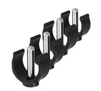 ADOCARN 4Pcs Walking Stick Latch Clips Cane Holder M6X28Mm Walker Accessories Black C-Shaped Clamp for Φ22 Tube Crutch Replacement Parts for Seniors and Hiking Poles