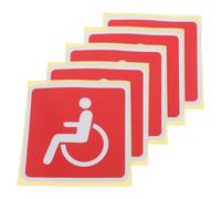 ADOCARN 4pcs Wheelchair Warning Stickers Sturdy Pvc Disability Symbol Decals Resistant to Fading for Car Windows and Items Suitable for Handicapped Parking Spaces Safety Sign