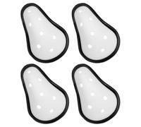 ADOCARN 4pcs White Pe Abdomen Guard for Men and Crotch Protector with Moisture-wicking and Optimal Comfort for Taekwondo and Sports Activities