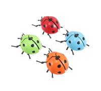 ADOCARN 4Pcs Wind Up Ladybug Realistic Mechanical Insects for Engaging Playtime Pranks for Christmas Halloween Cute and Charming Educational