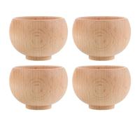 ADOCARN 4pcs Wooden Base for Pin Cushion - Unfinished Wood Bowl for Needle Pad - Japanese Round Pincushion Holder - Sewing Quilting Embroidery Needlework DIY Crafts Painting