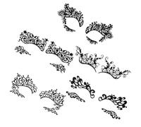 ADOCARN 5 Pairs Hollow Lace Eyeliner Stickers, Temporary Eye Makeup Decals for Cosplay and Halloween, Face Tattoo Stickers with Intricate Cutout Design Random Style