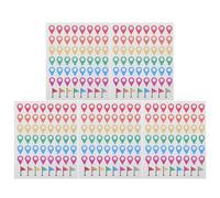 ADOCARN 5 Sheets Atlas Marking Stickers, Color Coded Position Dots for Survey Map, Camping Site, and Hiking Trail Markers, Removable Location Pin Stickers