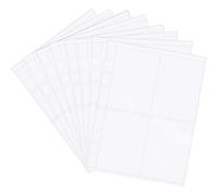 ADOCARN 50pcs A5 Trading Card Sleeves Binder Sheets Pp Card Protector Sleeves with 4 Pockets for Photo Album and Collection Storage